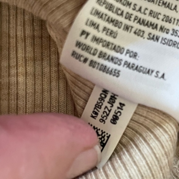 American Eagle Henley V-neck Long Sleeve T Shirt Women’s XL Oatmeal Snaps - Picture 5 of 8